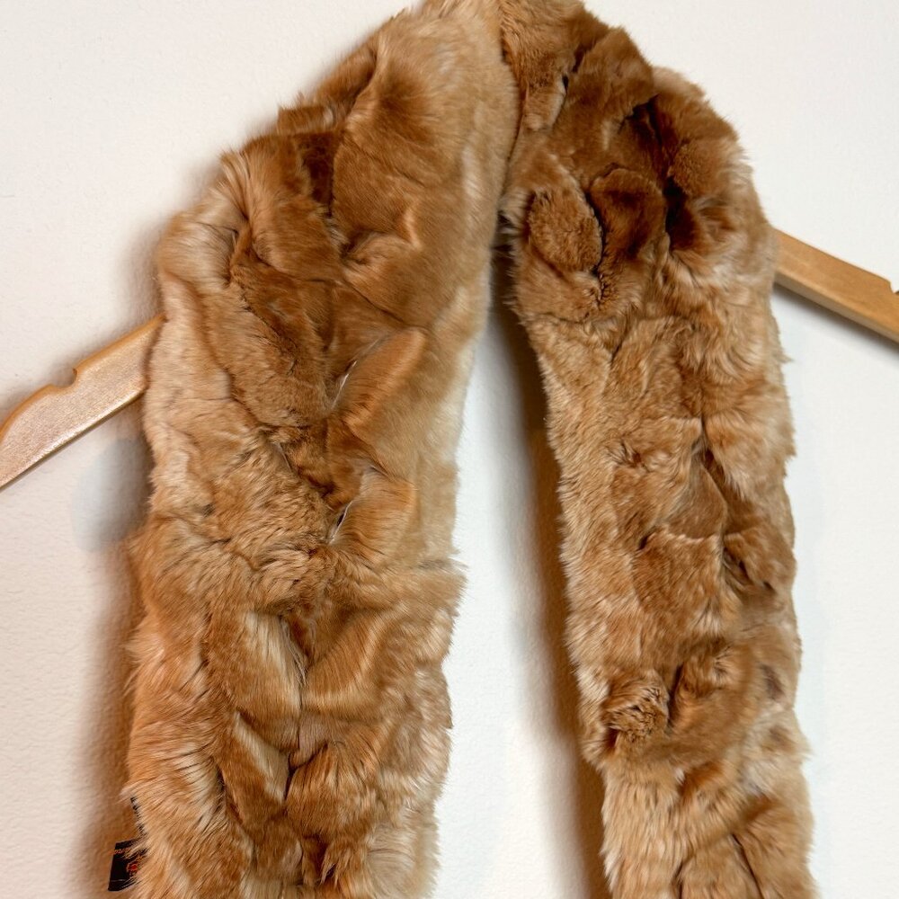 LORO PIANA chinchilla fur & cashmere wrap scarf